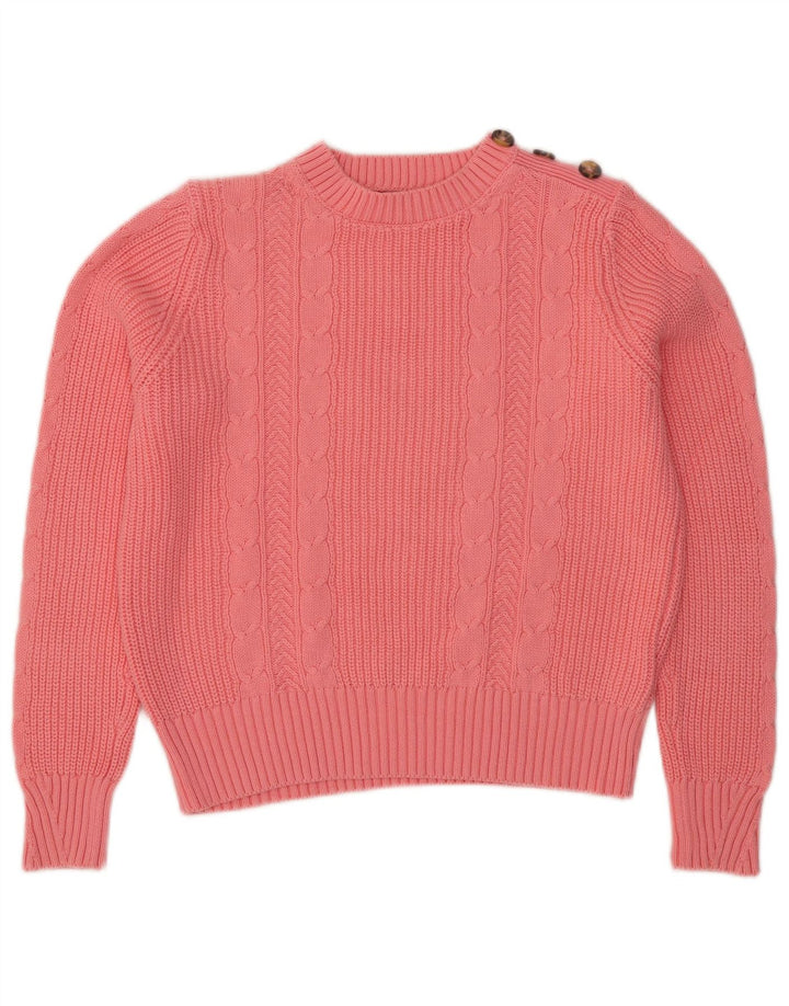 Maglione girocollo corto da donna Marks & Spencer UK 14 Rosa medio