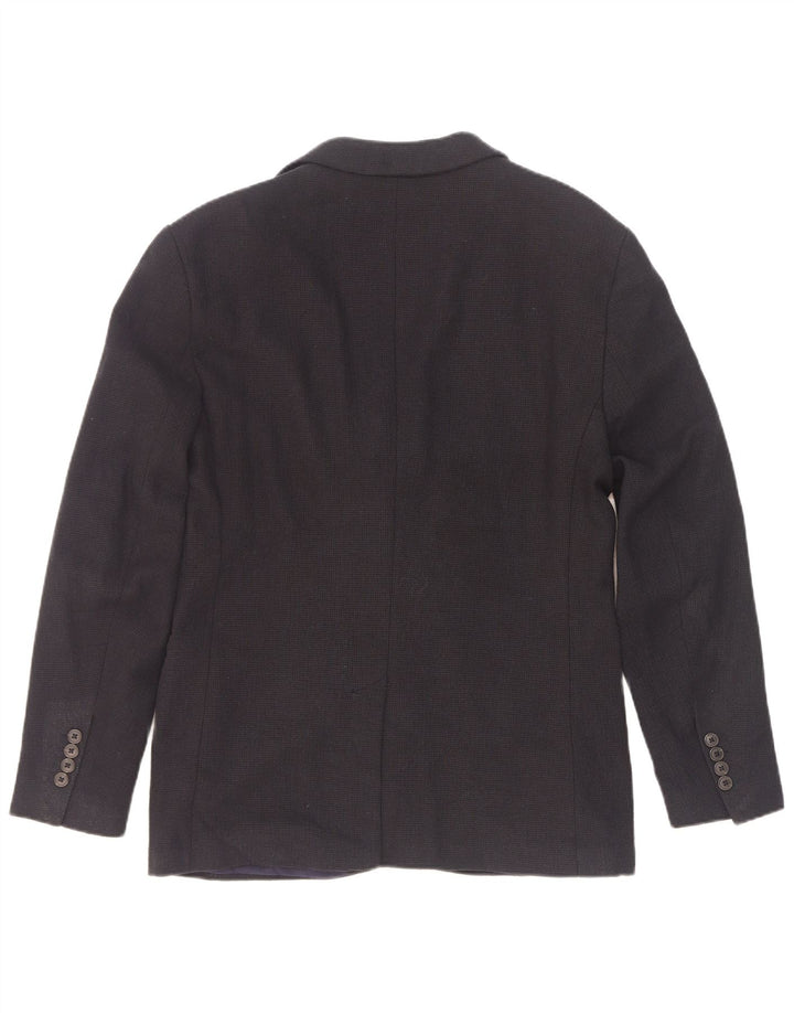 Giacca blazer da uomo a 2 bottoni Zara EU 52 grande poliestere blu navy