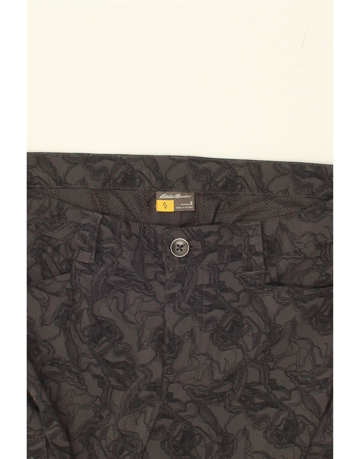 EDDIE BAUER Womens Slim Capri Trousers US 8 Medium W27 L21 Grey Floral Vintage Eddie Bauer and Second-Hand Eddie Bauer from Messina Hembry 