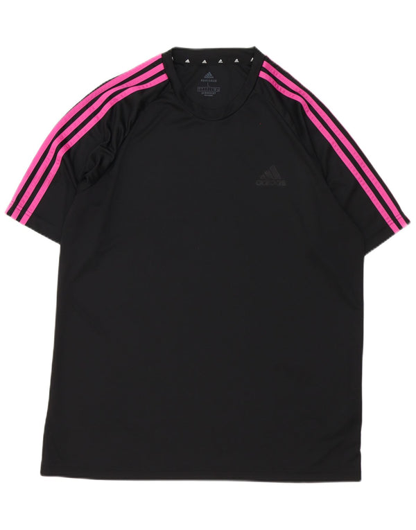 Maglietta Adidas Aeroready da uomo, grande, in poliestere nero