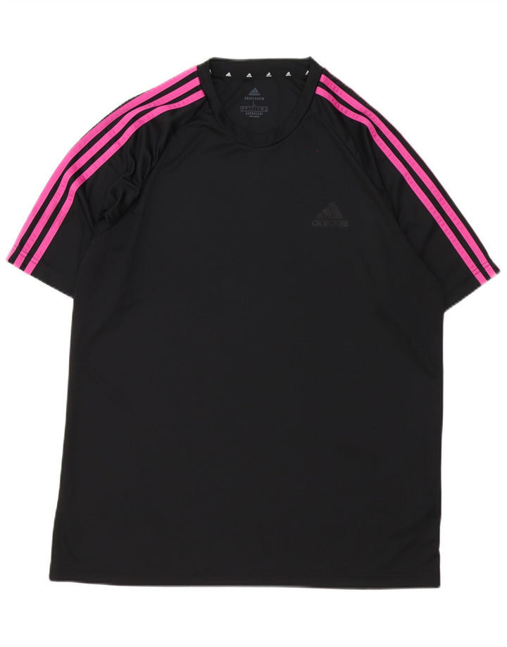 Maglietta Adidas Aeroready da uomo, grande, in poliestere nero