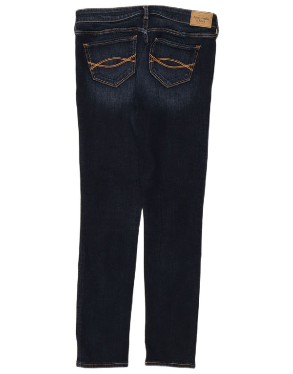 Jeans skinny corti Abercrombie & Fitch da donna US 4 piccoli W27 L26 blu navy