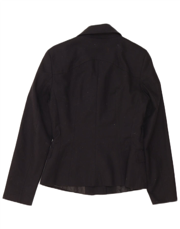 Giacca blazer con zip intera da donna Zara UK 10 piccola in cotone nero