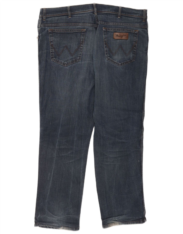 Jeans dritti da uomo Wrangler Texas W40 L30 in cotone blu