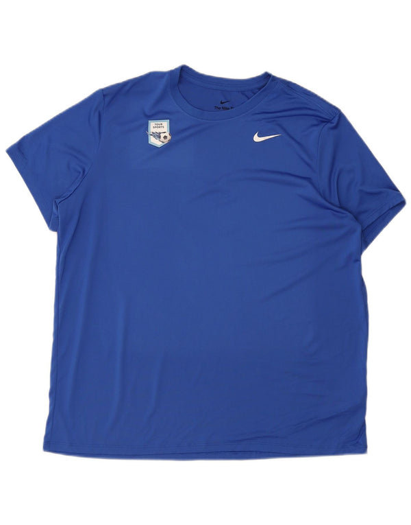 T-shirt Nike da uomo Dri Fit Top XL blu poliestere