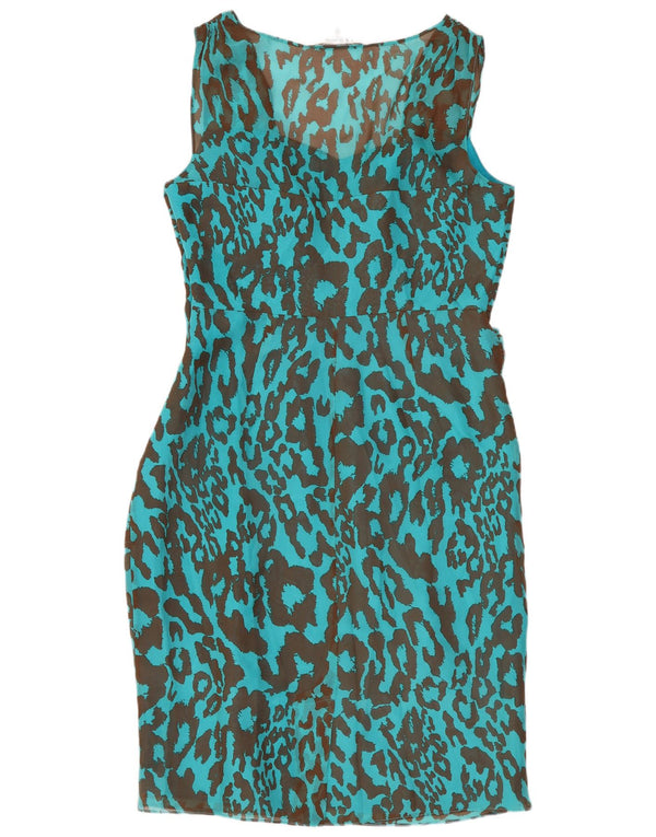 L.K. Abito tubino senza maniche da donna Bennett UK 14 stampa animalier blu medio