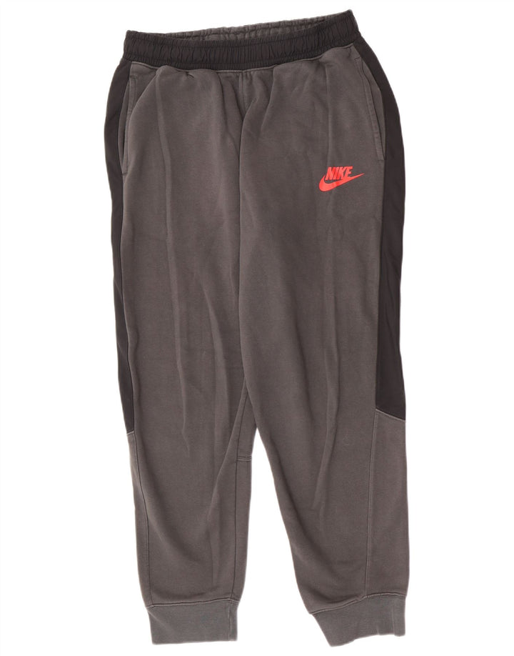 Pantaloni da tuta da uomo Nike Joggers in cotone color block grigio medio