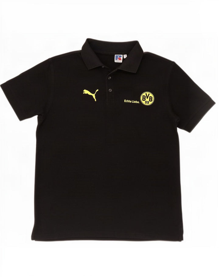 Polo Russell Athletic da uomo BVB Dortmund, cotone nero medio