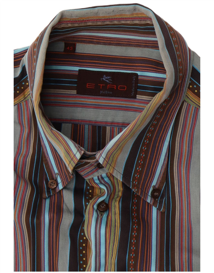 Camicia da uomo Etro taglia 43 a righe grandi multicolori