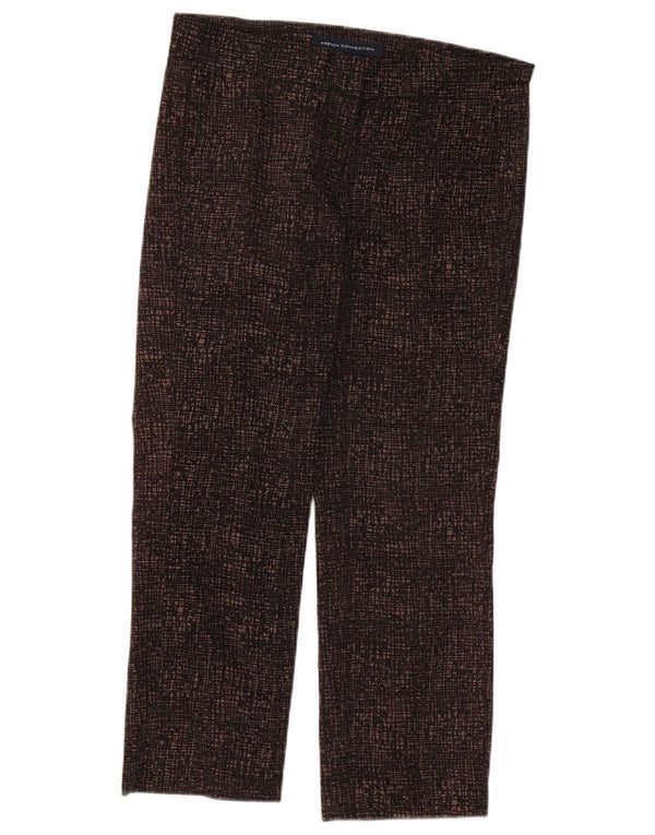 Pantaloni corti da donna French Connection UK 10 piccoli W32 L26 marroni screziati