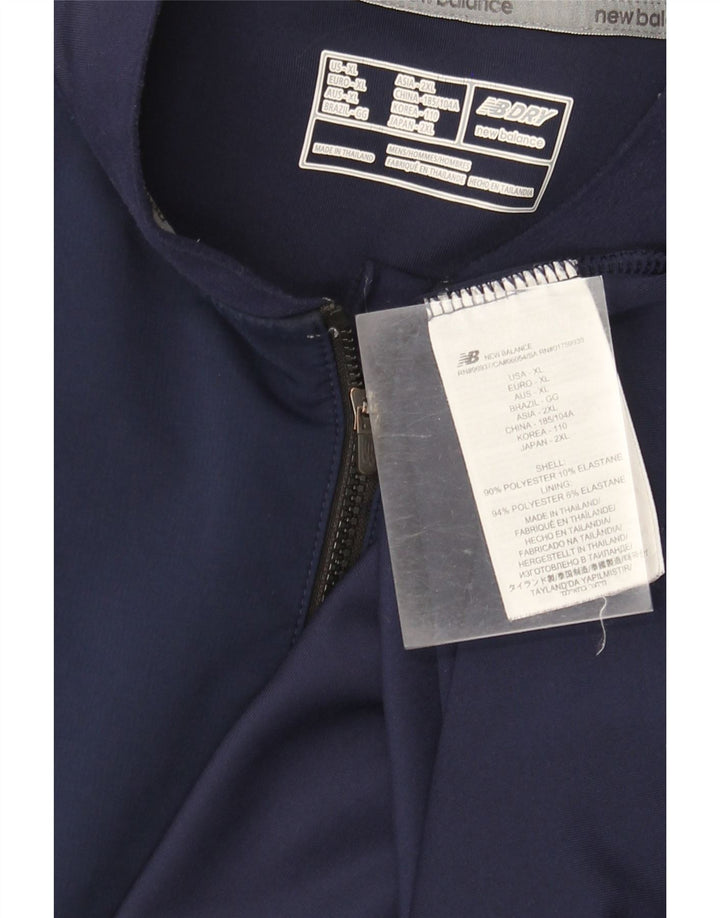 Giacca da ginnastica da uomo New Balance XL in poliestere blu navy