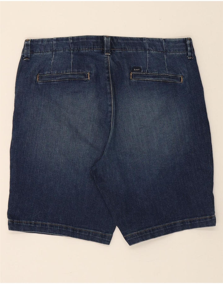 LEE Womens Mid Rise Regular Fit Denim Shorts US 12 Large W32 Navy Blue Vintage Lee and Second-Hand Lee from Messina Hembry 