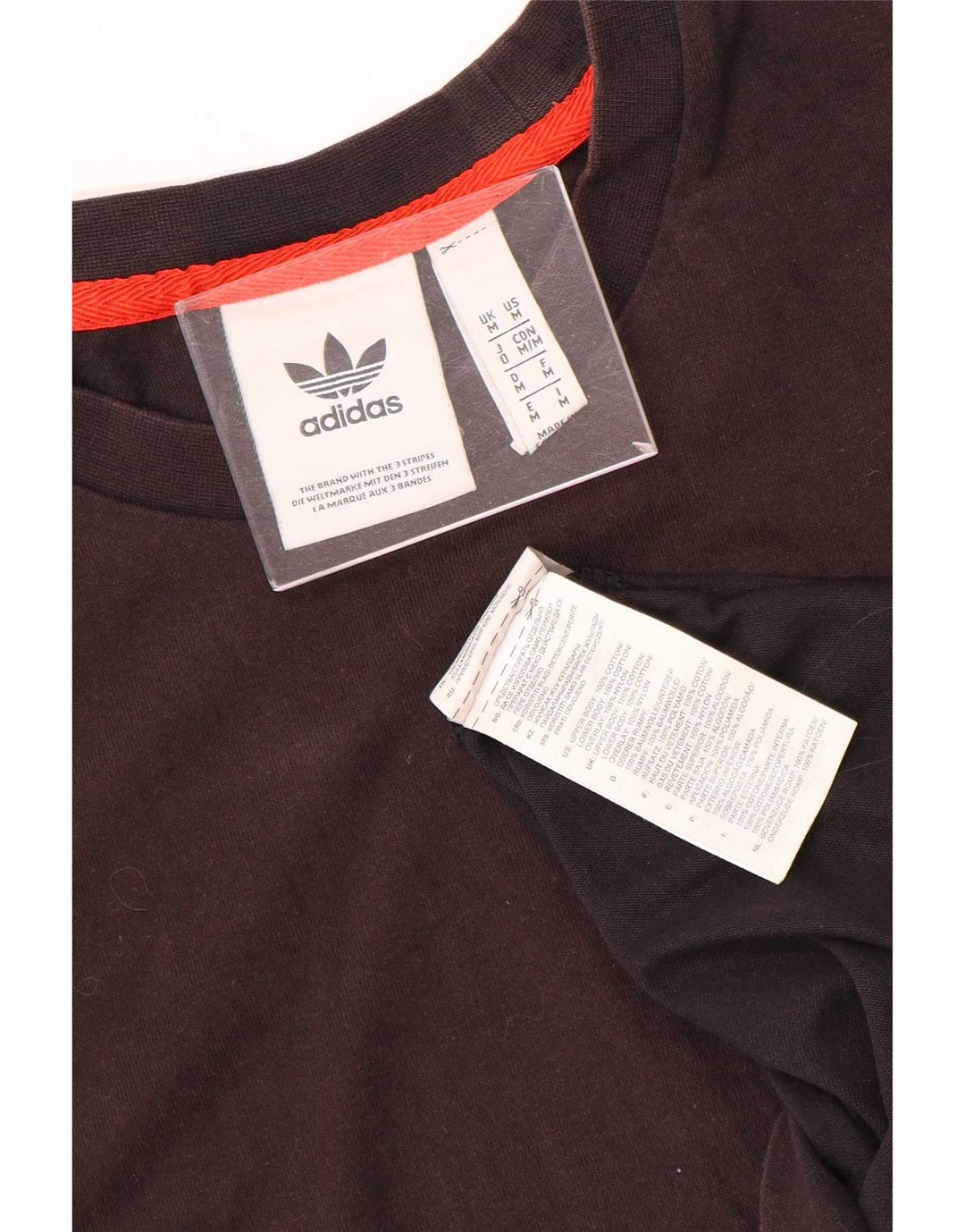 T-shirt da uomo Adidas Top in cotone color block medio nero