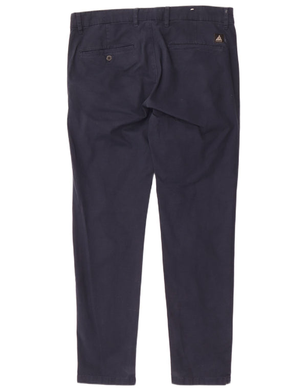 Pantaloni chino slim da uomo Zara EU 44 Large W34 L31 cotone blu navy