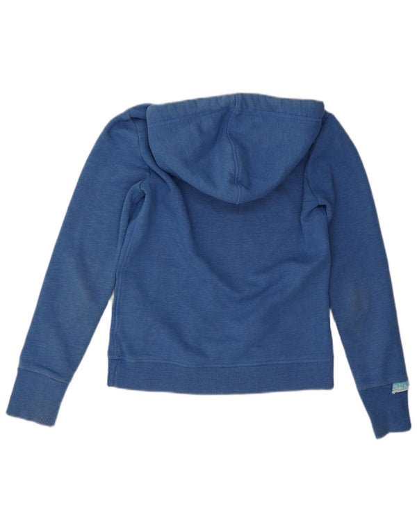 Maglione con cappuccio grafico da donna Superdry UK 10 piccolo cotone blu