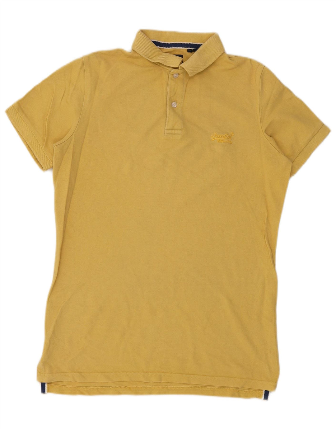 Polo da uomo Superdry in cotone giallo medio