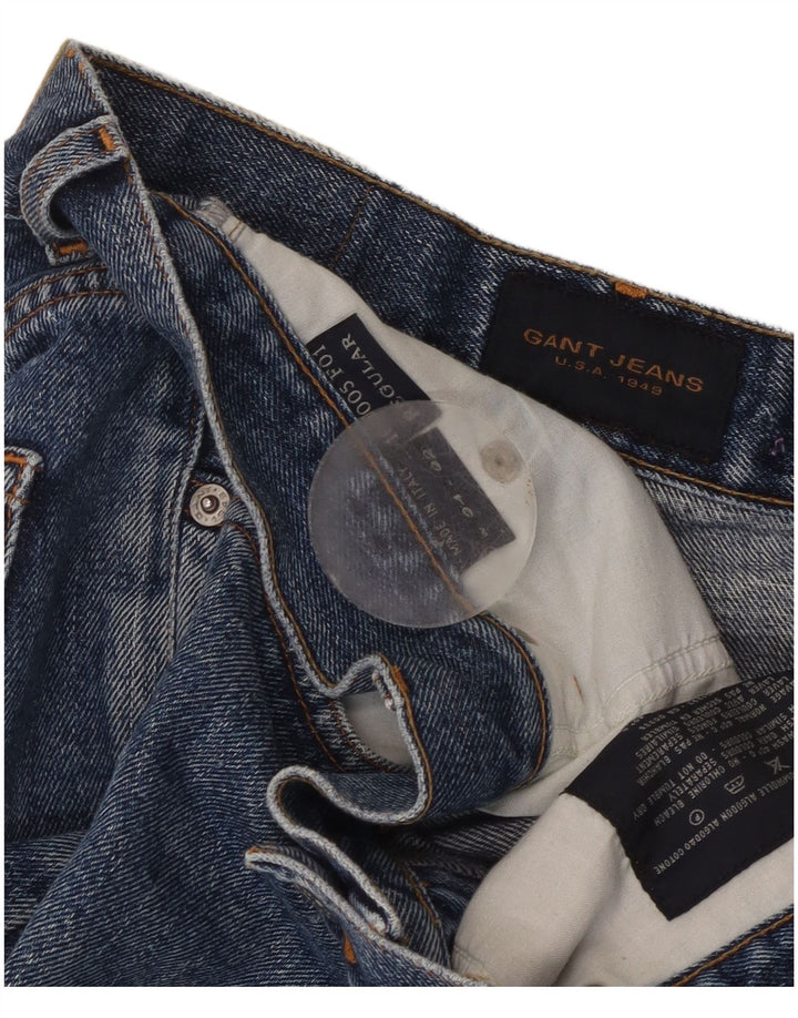 Jeans dritti regolari da uomo Gant W34 L27 cotone blu