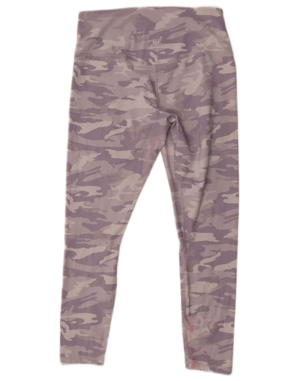 Leggings corti da donna Lululemon UK 14 Large Purple Camouflage