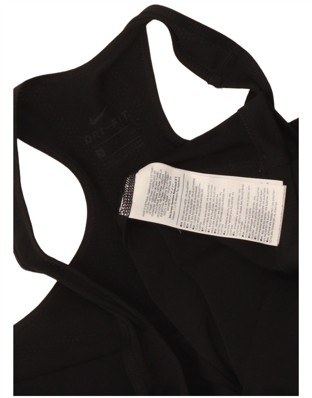 Canotta grafica Nike da donna UK 10 piccola in poliestere nero