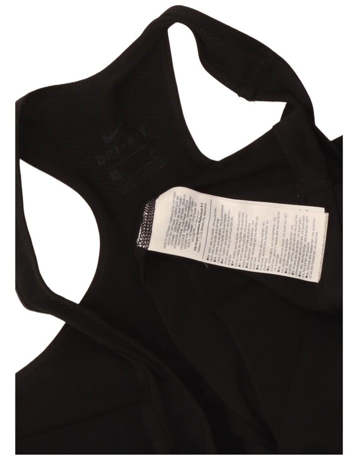 Canotta grafica Nike da donna UK 10 piccola in poliestere nero