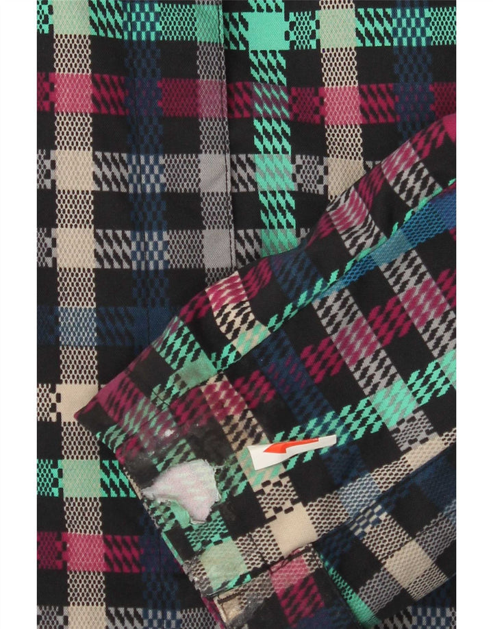 Vans Womens Hooded Windbreaker Jacket UK 16 Large Multicoloured Plaid Nylon