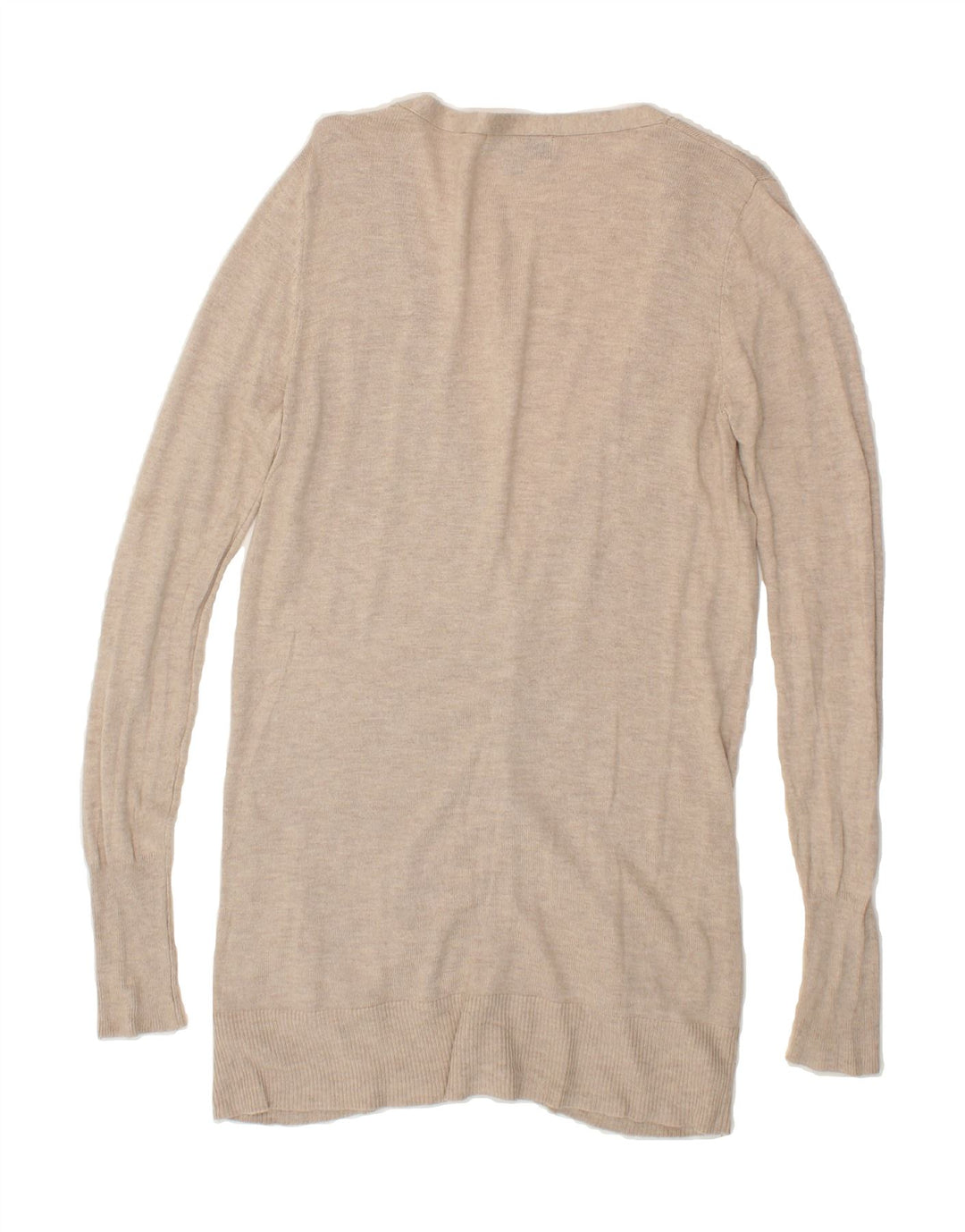 MOSSIMO Womens Longline Cardigan Sweater UK 10 Small Beige Nylon Vintage Mossimo and Second-Hand Mossimo from Messina Hembry 