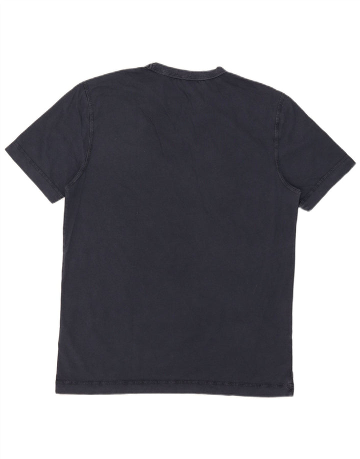 T-shirt da uomo Hugo Boss Top in cotone blu navy medio