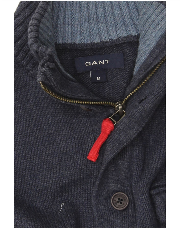 Gant Maglione da uomo con collo a bottoni blu navy medio