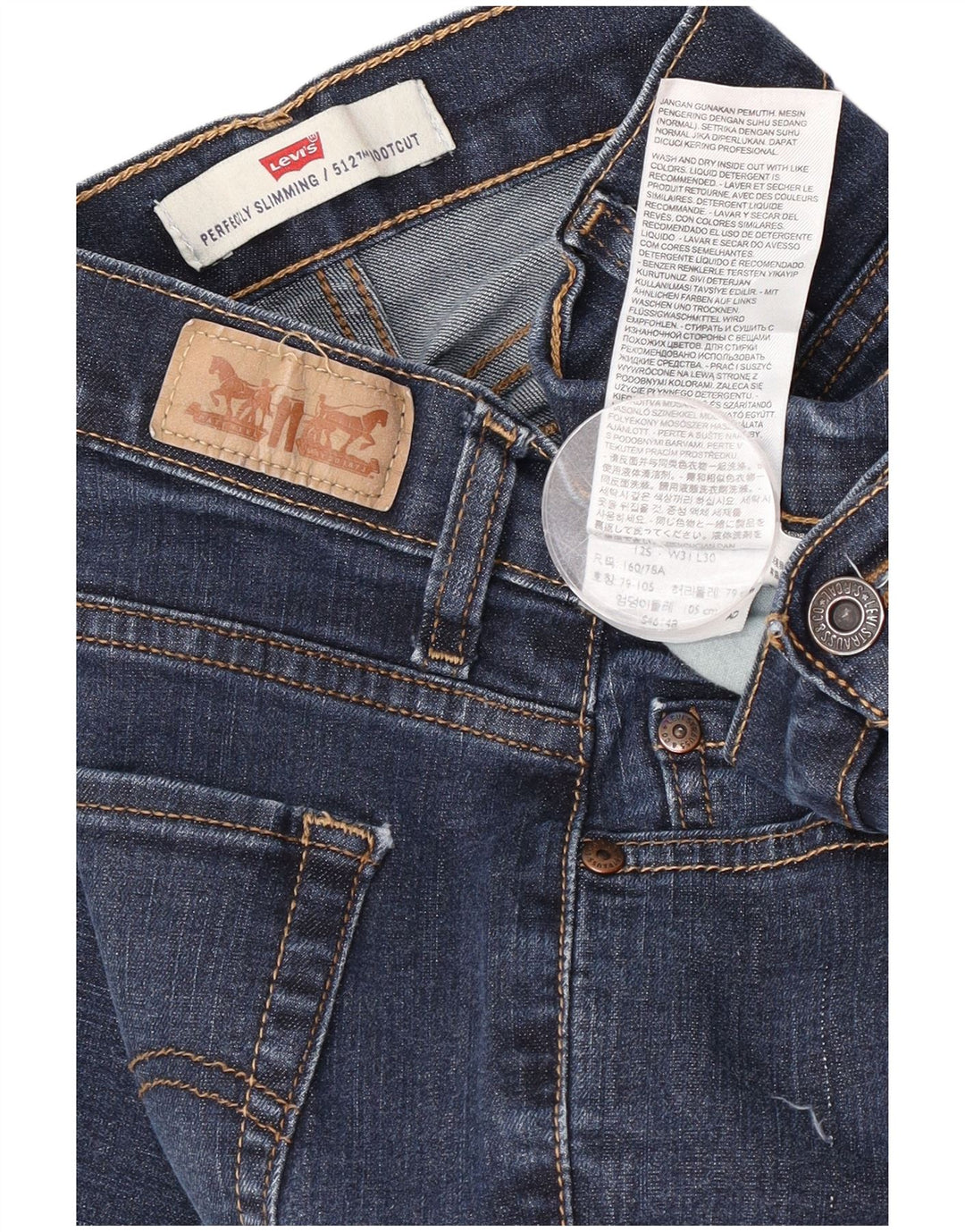 Levi's Donna 512 Jeans Bootcut Perfettamente Dimagranti W31 L30 Cotone Blu