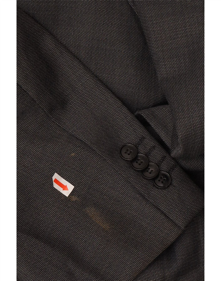 Giacca blazer a 2 bottoni da uomo Marks & Spencer UK 46 XL lana grigia
