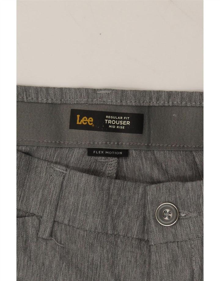 LEE Womens Mid Rise Regular Fit Casual Trousers US 6 Medium W30 L32 Grey Vintage Lee and Second-Hand Lee from Messina Hembry 
