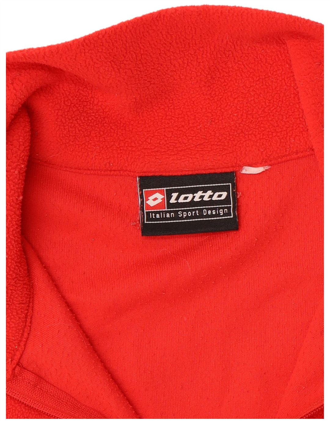 Maglione in pile da uomo LOTTO con zip e collo rosso medio