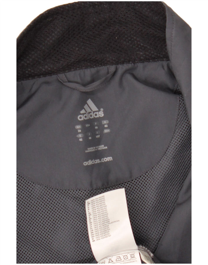 Giacca da tuta da donna Adidas Clima Proof UK 16 grande poliestere grigio