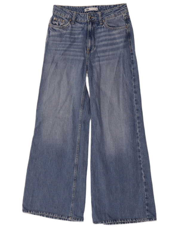 Jeans a gamba larga da donna Zara EU 34 2XS W24 L28 Cotone blu