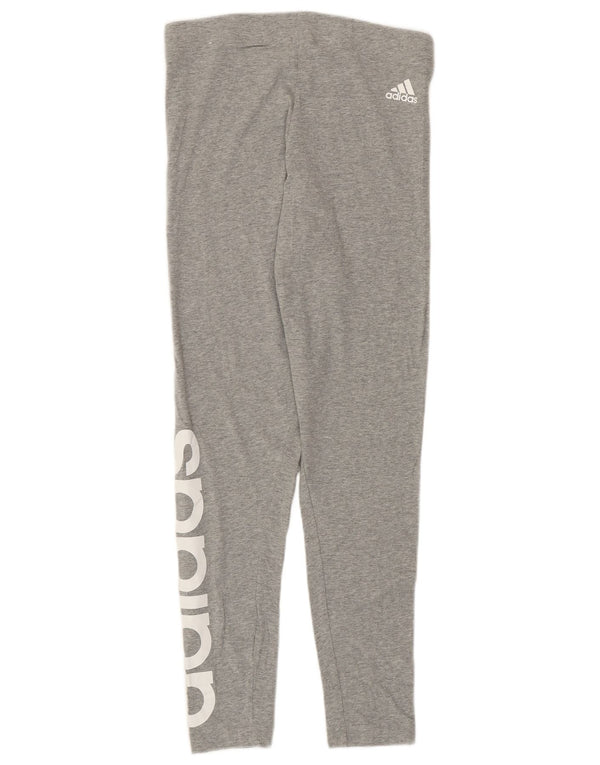 Leggings grafici da donna ADIDAS UK 12/14 Cotone grigio medio