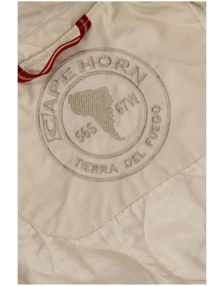 Giacca a vento con cappuccio da donna CAPE HORN UK 14 medio bianco sporco