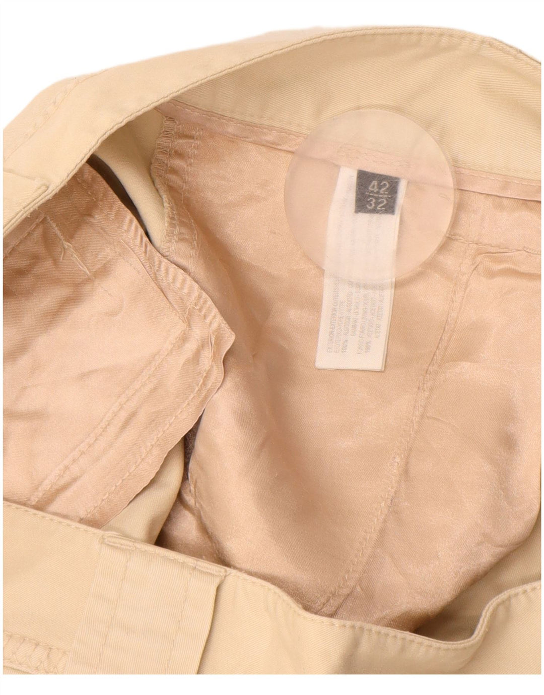 MASSIMO DUTTI Pantaloni chino dritti da donna EU 42 Large W32 L33 Beige