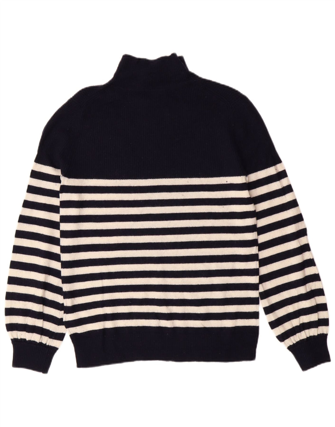 WHISTLES Maglione da donna con collo alto e maglione UK 10 Piccolo a righe blu navy