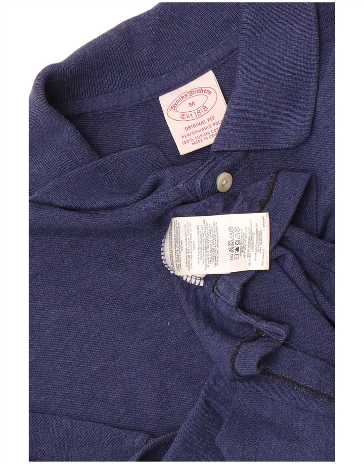 Polo da uomo Brooks Brothers vestibilità originale in cotone blu medio