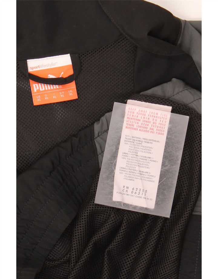 Giacca da tuta da uomo PUMA XL nera in poliestere color block