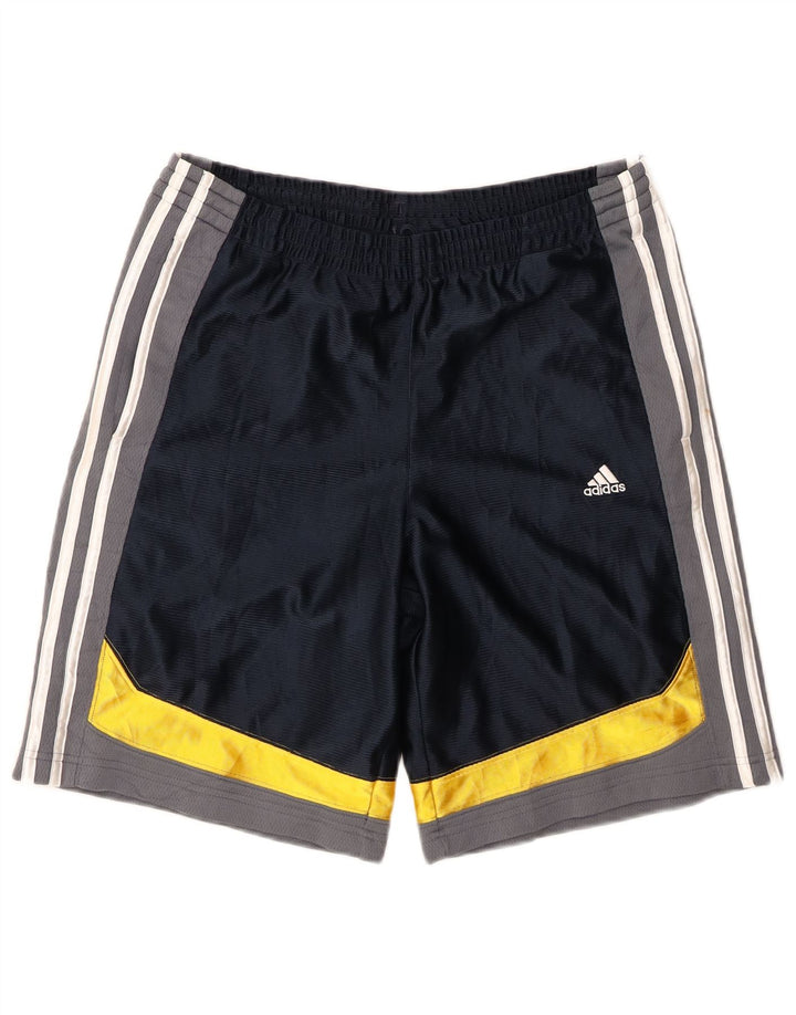Pantaloncini sportivi Adidas da ragazzo 15-16 anni in poliestere color block blu