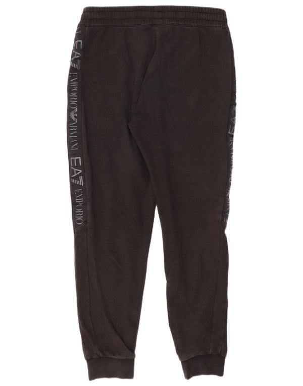 Pantaloni da tuta con grafica da uomo Emporio Armani Joggers in cotone nero medio
