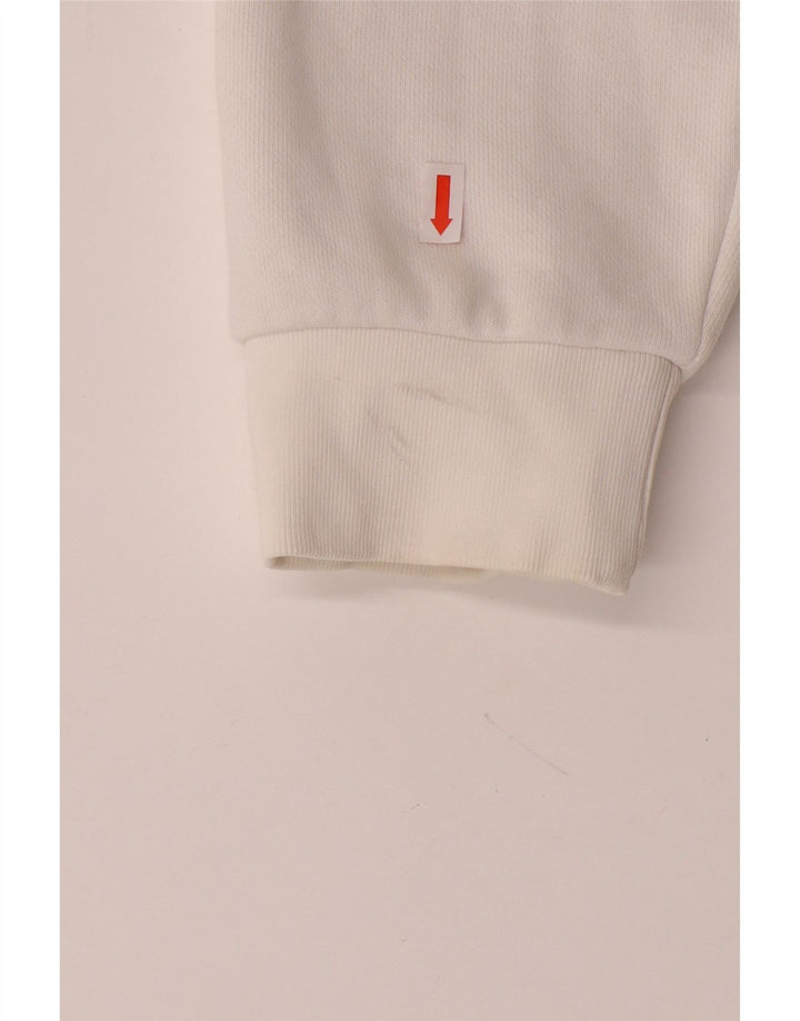 ADIDAS Mens Hoodie Jumper Medium White Cotton