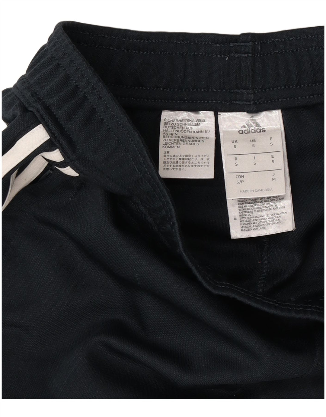 Pantaloni da tuta Adidas da uomo del Real Madrid piccoli in poliestere nero