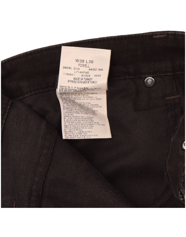 Jeans dritti Lee Powell da uomo W38 L36 cotone nero