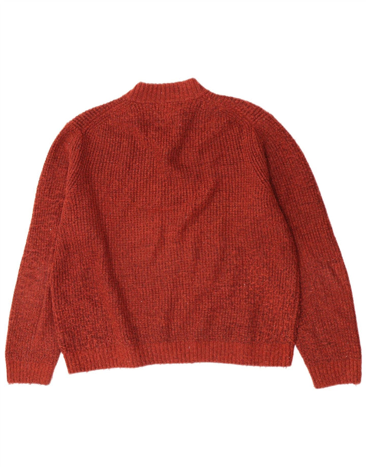 Maglione maglione collo alto da uomo Marks & Spencer XL rosso acrilico