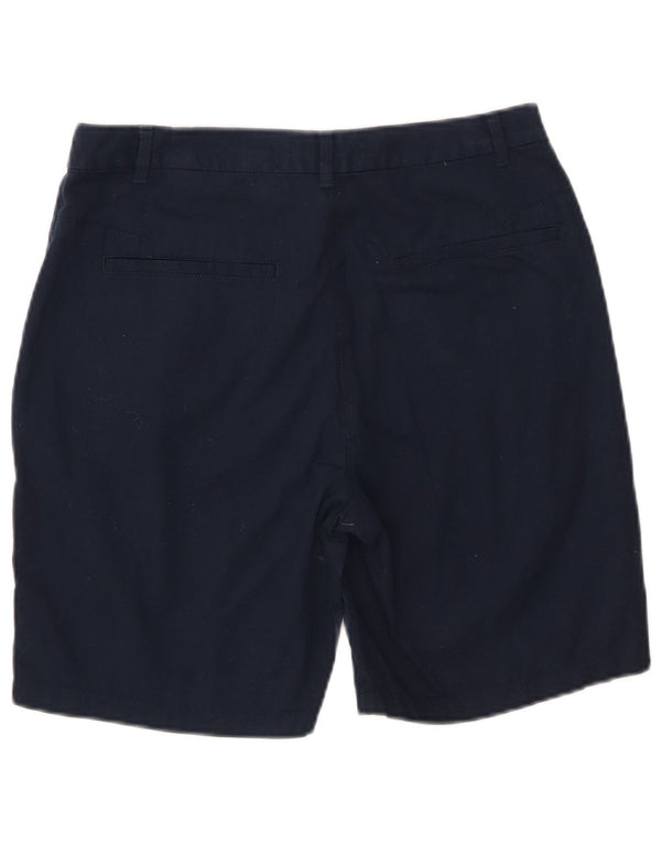 Pantaloncini chino da donna Marks & Spencer UK 10 piccoli W28 cotone blu navy