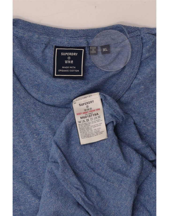 Canotta da uomo Superdry XL in cotone chiazzato blu