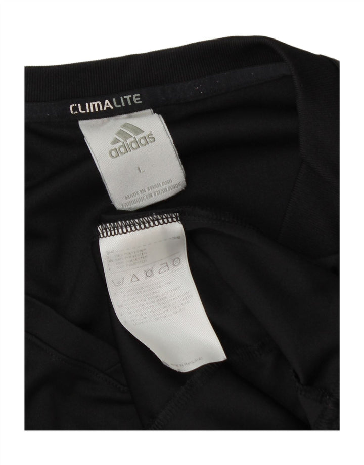 Maglietta Adidas da uomo Top Large in poliestere nero
