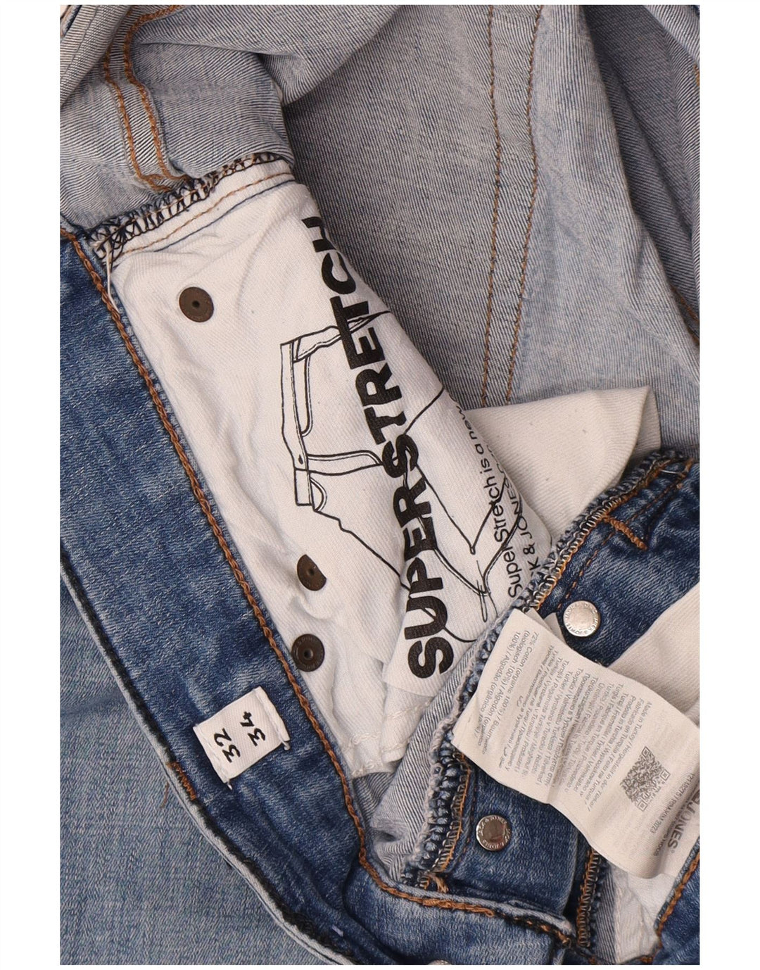 Jack & Jones Uomo GLENN Slim Jeans W32 L34 Cotone Blu